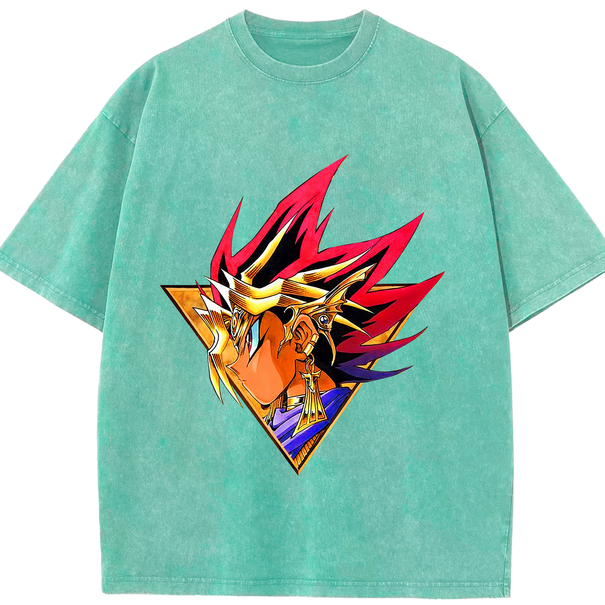 （画像用） 遊☆戯☆王 Yu-Gi-Oh! 綿100% ヴィンテージ風 半袖Tシャツ（フロントプリント）